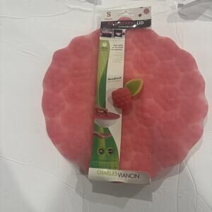 Charles Viancin Raspberry Silicone Lid 11” Pink New
